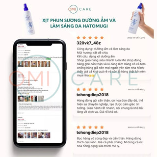 Xịt Khoáng Phun Sương Dưỡng Ẩm Và Làm Sáng Da REIHAKU Hatomugi Nhật Bản (250ml)