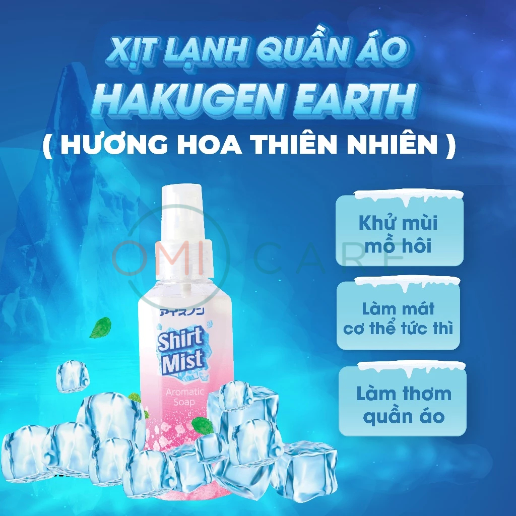 Ảnh Xịt Lạnh Quần Áo Làm Mát Cơ Thể Hakugen Nhật Bản Nhiều Mùi Hương 100ml 1