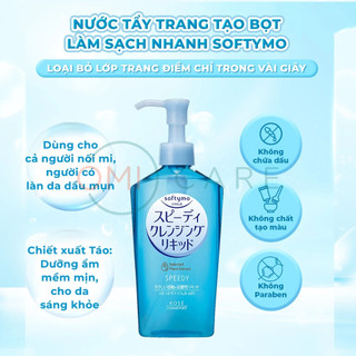 Nước Tẩy Trang Làm Sạch Nhanh Softymo Speedy Cleansing Liquid Nhật Bản Gói Refill 200 ml