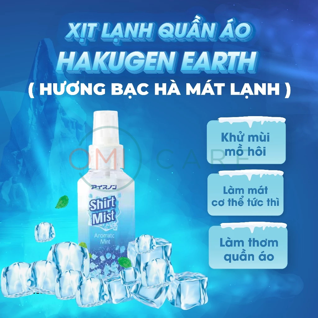 Ảnh Xịt Lạnh Quần Áo Làm Mát Cơ Thể Hakugen Nhật Bản Nhiều Mùi Hương 100ml 2