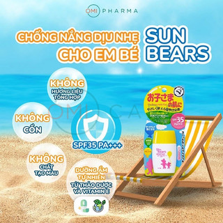 Gel Chống Nắng Dịu Nhẹ Cho Trẻ Em Omi Sun Bears SPF35 PA+++ Dành Cho Bé Từ 6 Tháng Tuổi (30g/tuýp)