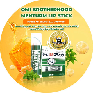 Son Dưỡng Ẩm Bạc Hà Dành Cho Môi Khô Và Nứt Nẻ Omi Brotherhood Menturm Nhật Bản (4g/Thỏi)