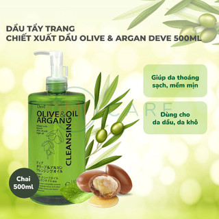 Combo Dầu Tẩy Trang Và Sữa Rửa Mặt Deve Chiết Xuất Dầu Olive & Argan