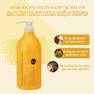 Bộ Dầu Gội Xả Siêu Dưỡng Phục Hồi Tóc Hư Tổn Salon Link Chứa Chiết Xuất Hoa Mộc Vàng Nhật Bản (1000ml)