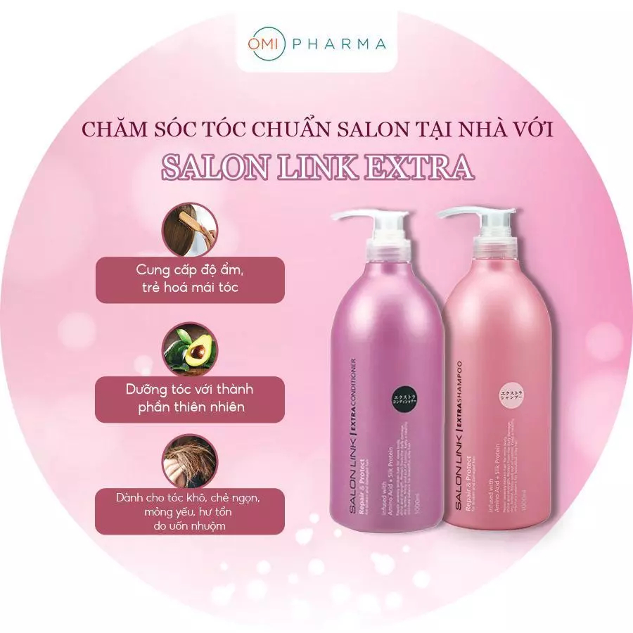 Ảnh Bộ Dầu Gội Xả Siêu Dưỡng & Phục Hồi Tóc Salon Link Repair & Protect Extra (1000ml/Chai) 2