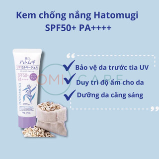 Kem Chống Nắng Nâng Tone Dưỡng Ẩm Và Làm Sáng Da REIHAKU Hatomugi SPF50+ PA++++ 70g