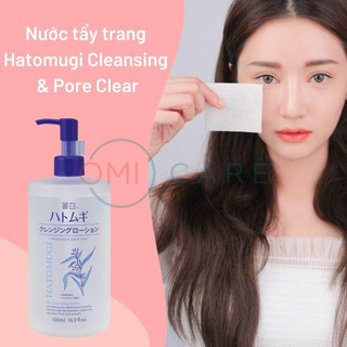 Nước Tẩy Trang Sạch Sâu Lỗ Chân Lông, Dưỡng Ẩm Và Làm Sáng Da Hatomugi Nhật Bản 500ml