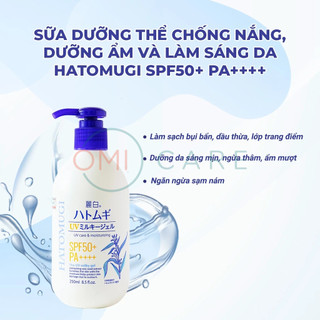 Sữa Dưỡng Thể Và Kem Chống Nắng, Dưỡng Ẩm Và Làm Sáng Da Reihaku Hatomugi SPF50+ PA++++ Nhật Bản