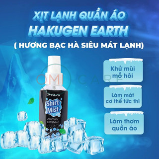 Xịt Lạnh Quần Áo Làm Mát Cơ Thể Hakugen Nhật Bản Siêu Bạc Hà Mát Lạnh 100ml