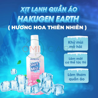 Xịt Lạnh Quần Áo Làm Mát Cơ Thể Hakugen Nhật Bản Nhiều Mùi Hương 100ml