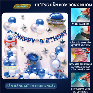 Set trang trí sinh nhật trẻ em hình phi hành gia SNTE-L1220