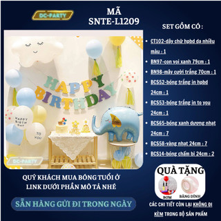 Set trang trí sinh nhật trẻ em hình con voi SNTE L1209
