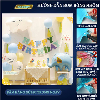 Set trang trí sinh nhật trẻ em hình con voi SNTE L1209