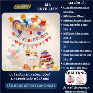 Set trang trí sinh nhật trẻ em hình bánh sinh nhật SNTE-L1229