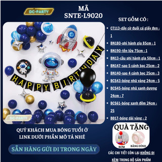 Set trang trí sinh nhật trẻ em hình phi hành gia SNTE-9020
