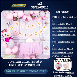 Set trang trí sinh nhật trẻ em hình hello kitty SNTE-09115