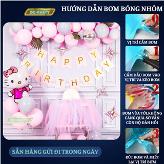 Set trang trí sinh nhật trẻ em hình hello kitty SNTE-09115