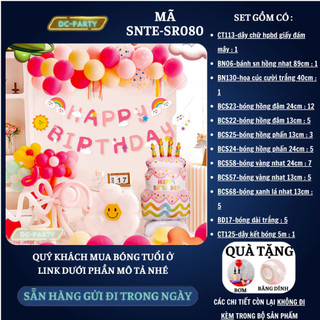 Set trang trí sinh nhật bé gái hình bánh sinh nhật SNTE-SR080