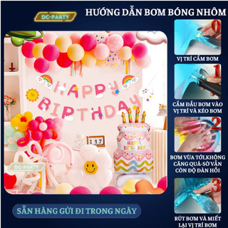 Set trang trí sinh nhật bé gái hình bánh sinh nhật SNTE-SR080