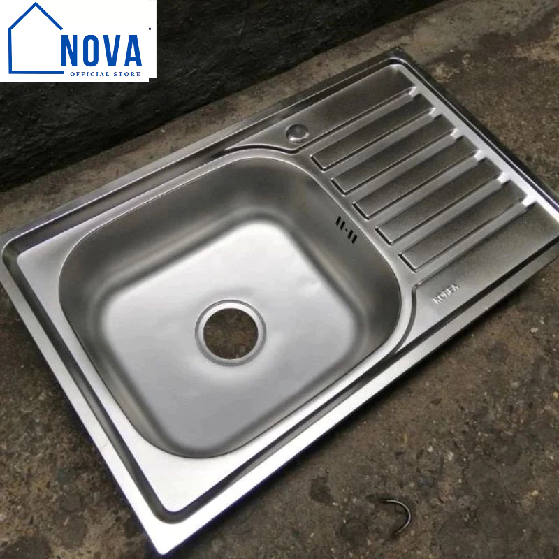 Chậu Rửa Chén Bát 1 Hộc ,1 Cánh Inox 304, Bồn Rửa Bát 1 Ngăn Có Bàn Chờ ...