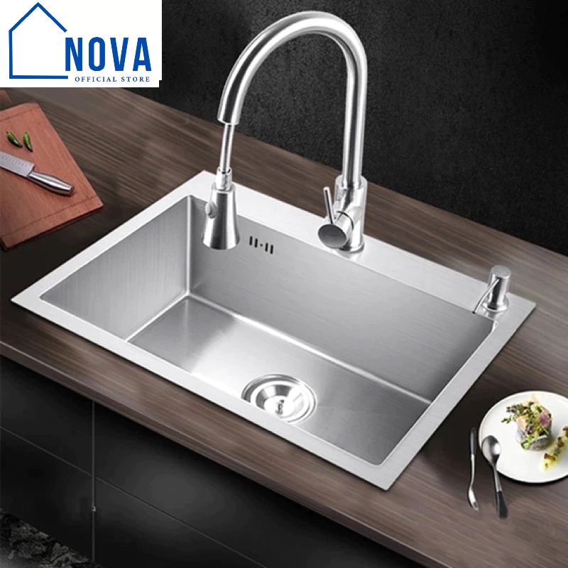 Chậu Rửa Bát 1 Hố INOX 304 ,Bồn Rửa Chén 1 Ngăn KT 60x45 - Nova ...