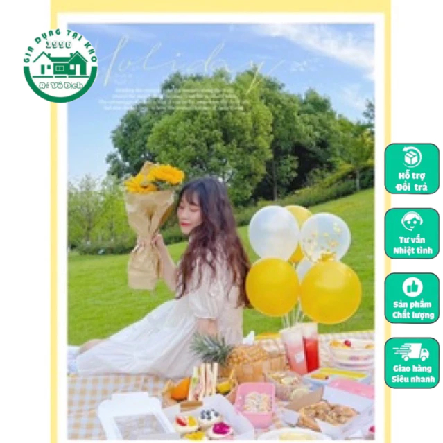 (1,5X2M) Thảm Dã Ngoại Picnic Hoạt Tiết, Thích Hợp Đi Du Lịch Đi Phượt Chụp Ảnh,  Bạt Trải Cắm Trại Gấp Gọn Agnite 3596
