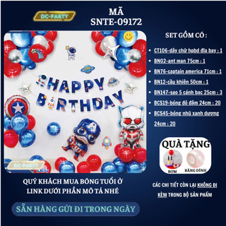Set trang trí sinh nhật trẻ em hình siêu nhân người máy SNTE 09172