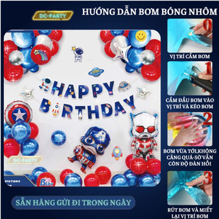 Set trang trí sinh nhật trẻ em hình siêu nhân người máy SNTE 09172