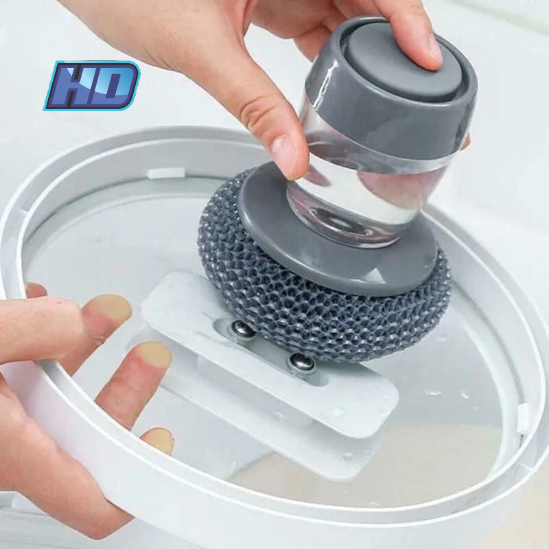 [COMBO 2]Cọ Xoong Nồi Có Tay Cầm Kèm Bình Chứa Dầu Rửa Siêu Tiện Lợi, Búi Cọ Bát Đĩa Đa Năng - Mã: AK589
