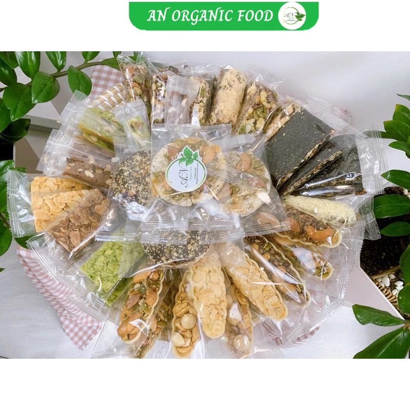 Combo bánh healthy bánh kẹo hạt dinh dưỡng,chuẩn ăn kiêng, sét bánh ...