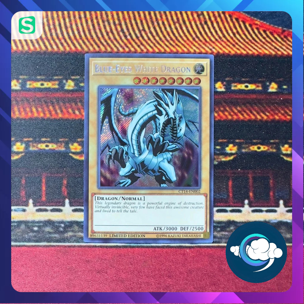 Thẻ Bài Trò Chơi YugiOh! CT14EN002 BlueEyes White Dragon Secret