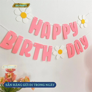 Dây chữ happy birthday bằng dạ, giấy DC PARTY