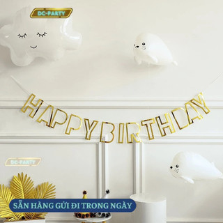 Dây chữ happy birthday bằng dạ, giấy DC PARTY