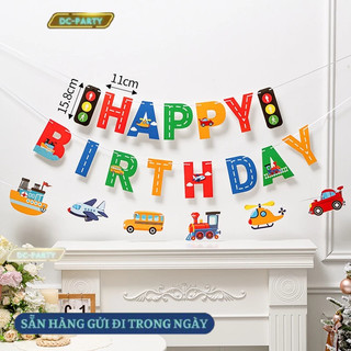 Dây chữ happy birthday bằng dạ, giấy DC PARTY