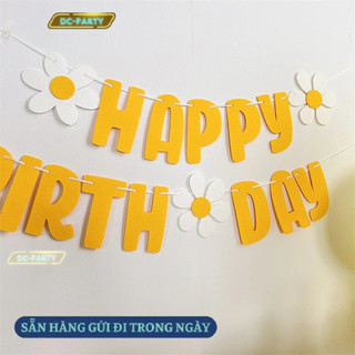 Dây chữ happy birthday bằng dạ, giấy DC PARTY