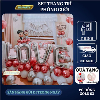 Set trang trí phòng cưới PC-HỒNG GOLD 03