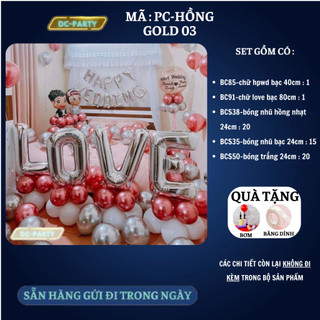 Set trang trí phòng cưới PC-HỒNG GOLD 03