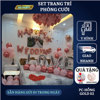 Set trang trí phòng cưới PC-HỒNG GOLD 02