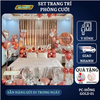 Set trang trí phòng cưới PC-HỒNG GOLD 01