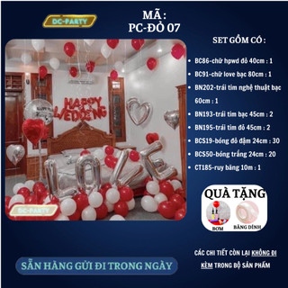 Set trang trí phòng cưới PC-ĐỎ 07