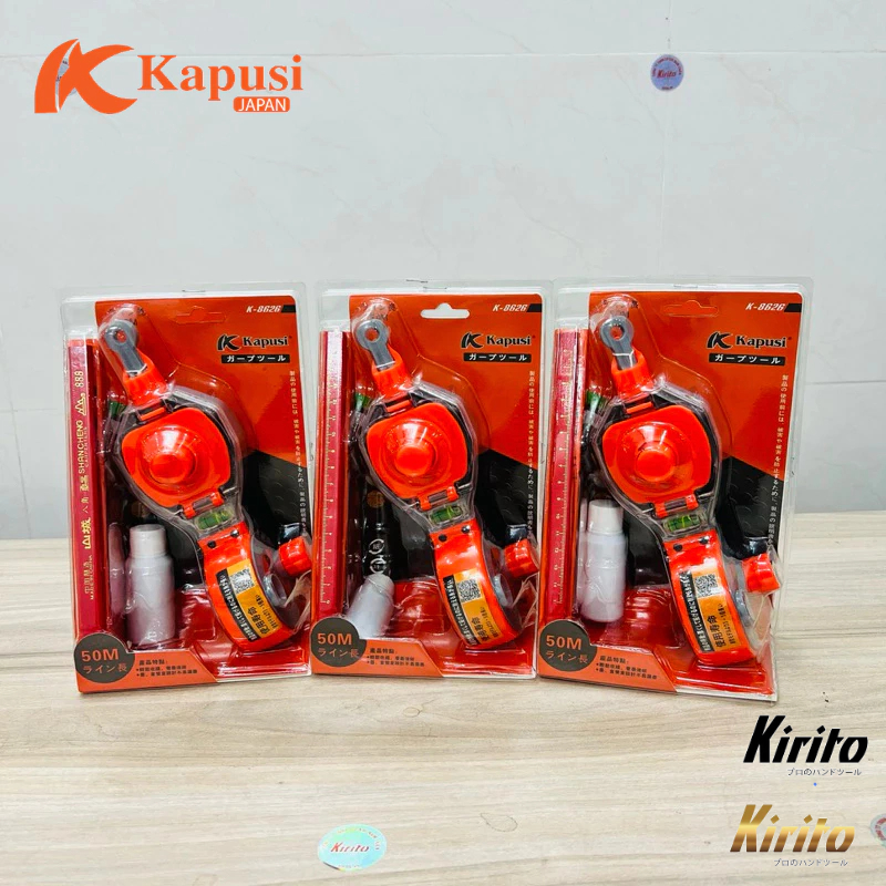 Dụng cụ búng mực thương hiệu kapusi tools dài 50m bao gồm lọ mực và bút chì
