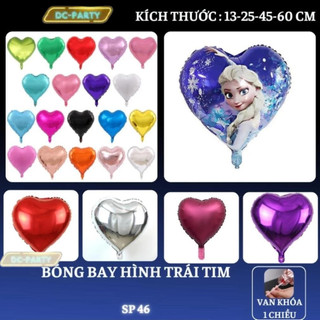 Bóng bay hình trái tim nhiều kích thước DC PARTY