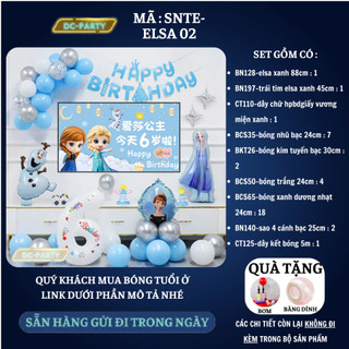 Set trang trí sinh nhật trẻ em hình ellsa SNTE-ELLSA 02