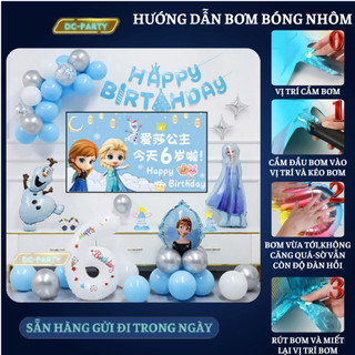 Set trang trí sinh nhật trẻ em hình ellsa SNTE-ELLSA 02