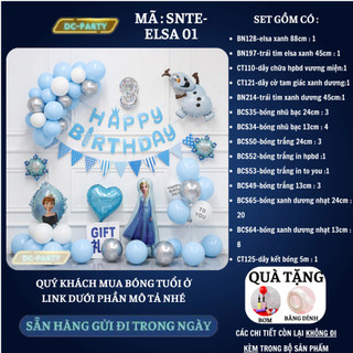 Set trang trí sinh nhật trẻ em hình ellsa SNTE-ELLSA 01