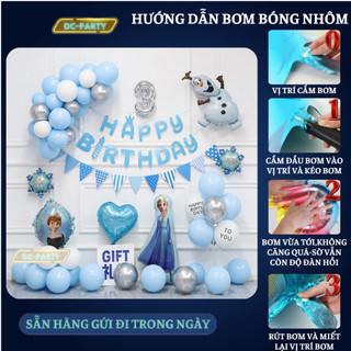 Set trang trí sinh nhật trẻ em hình ellsa SNTE-ELLSA 01