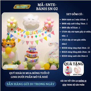 Set trang trí sinh nhật trẻ em hình bánh sinh nhật SNTE-BÁNH SN 02