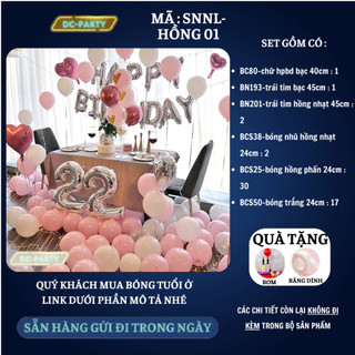 Set trang trí sinh nhật người lớn SNNL-HỒNG 01