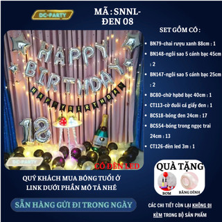 Set trang trí sinh nhật người lớn SNNL-ĐEN 08