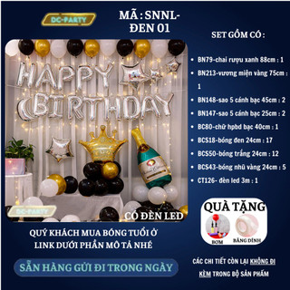 Set trang trí sinh nhật người lớn SNNL-ĐEN 01